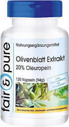 Fair & Pure Olivenblatt Extrakt 500mg Kapseln 120 Stück vegan ohne Zusatzstoffe – Bild 1 von 3
