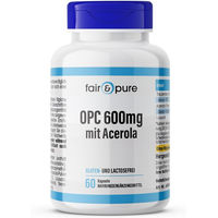 Produktbild von fair - pure OPC 600mg mit Acerola Kapseln vegan ohne Zusatzstoffe 60 Stück