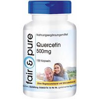 Produktbild von Fair & Pure Quercetin 500mg Kapseln 150 Stück vegan ohne Zusatzstoffe