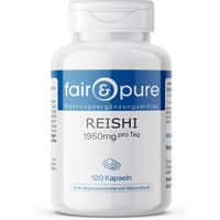 Produktbild von Fair & Pure Reishi Kapseln vegan ohne Zusatzstoffe 120 Stück