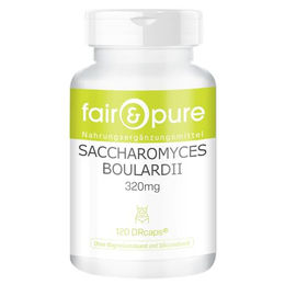 Fair & Pure Saccharomyces boulardii Kapseln mit 6,4 Milliarden Hefekolonien, 120 Kapseln, vegan und ohne Zusatzstoffe – Bild 1 von 2