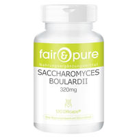Produktbild von Fair & Pure Saccharomyces boulardii Kapseln mit 6,4 Milliarden Hefekolonien, 120 Kapseln, vegan und ohne Zusatzstoffe