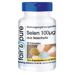 Fair & Pure Selen 100µg aus Selenhefe, 90 Tabletten, vegan und ohne Zusatzstoffe – Bild 1 von 2