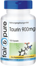 fair - pure Taurin 900 mg Kapseln vegan ohne Zusatzstoffe 150 Stück – Bild 1 von 1