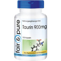 Produktbild von fair - pure Taurin 900 mg Kapseln vegan ohne Zusatzstoffe 150 Stück