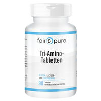 Produktbild von Fair & Pure Tri-Amino-Tabletten, 90 Stück, Aminosäuren-Komplex, vegan, ohne Zusatzstoffe