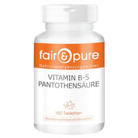 Produktbild von Fair & Pure Vitamin B5 Pantothensäure 200 mg Tabletten 180 Stück vegan ohne Zusatzstoffe