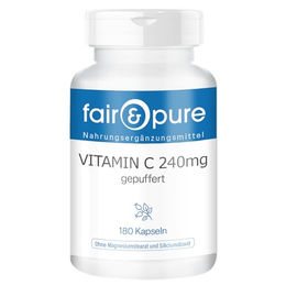 Fair & Pure Vitamin C 240 mg gepuffert Kapseln 180 Stück vegan ohne Zusatzstoffe – Bild 1 von 4