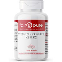 Produktbild von fair - pure Vitamin K Complex Kapseln vegan ohne Zusatzstoffe 120 Stück