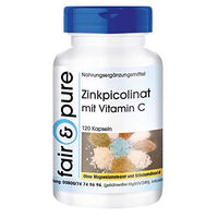 Produktbild von Fair & Pure Zinkpicolinat 15 mg mit Vitamin C, 120 Kapseln, vegan und ohne Zusatzstoffe