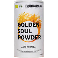 Produktbild von FAIRNATURAL Bio Goldene Milch Pulver Vegan mit Curcuma und Ingwer 200g