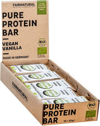 FAIRNATURAL Bio Proteinriegel Vegan Vanille zuckerfrei 10x45g – Bild 1 von 4