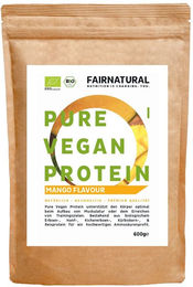 FAIRNATURAL Bio Veganes Mehrkomponenten Proteinpulver Mango 600 g Low Carb und ohne Zusatzstoffe – Bild 1 von 2
