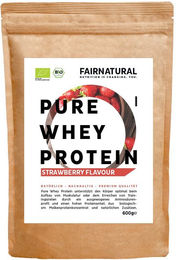 Fairnatural Bio Whey Protein-Pulver Erdbeere 600 g ohne Zusatzstoffe – Bild 1 von 2