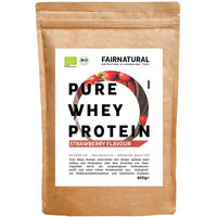 Produktbild von Fairnatural Bio Whey Protein-Pulver Erdbeere 600 g ohne Zusatzstoffe