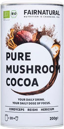 FAIRNATURAL Focus Mushroom Kakaopulver mit Reishi, Hericium und Chaga Extrakt Vegan Bio 200g – Bild 1 von 3