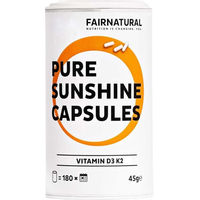 Produktbild von Fairnatural Vitamin D3 2500 IE und K2 MK-7 All-trans Kapseln vegan ohne Zusatzstoffe 90 Stück