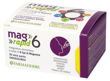 Farmaderbe MAG 6 RAPID Magnesium Sticks 20 Stück mit 1,5 g pro Portion – Bild 1 von 1