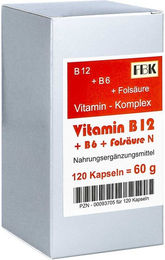 FBK-Pharma B-Komplex Vitamin B12 B6 Folsäure Kapseln für Erwachsene 100 Stück – Bild 1 von 1