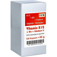 Produktbild von FBK-Pharma B-Komplex Vitamin B12 B6 Folsäure Kapseln für Erwachsene 60 Stück