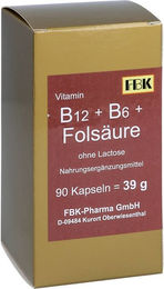 FBK-Pharma B-Komplex Vitamin B12 B6 Folsäure Kapseln laktosefrei für Erwachsene – Bild 1 von 3