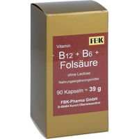 Produktbild von FBK-Pharma B-Komplex Vitamin B12 B6 Folsäure Kapseln laktosefrei für Erwachsene