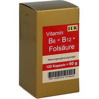Produktbild von FBK-Pharma B-Komplex Vitamin B6, B12 und Folsäure Kapseln 60 Stück