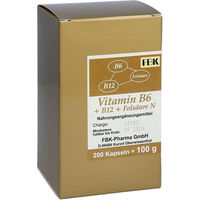 Produktbild von FBK-Pharma B-Komplex Vitamin B6 B12 und Folsäure Kapseln für Erwachsene