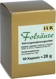 FBK-Pharma Folsäure Kapseln 60 Stück – Bild 1 von 2