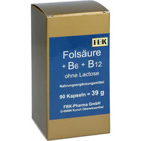Produktbild von FBK-Pharma Folsäure Vitamin B6 Vitamin B12 Kapseln laktosefrei