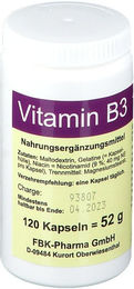 FBK Pharma GmbH Niacin Vitamin B3 Kapseln 120 Stück – Bild 1 von 1