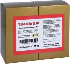 FBK-Pharma GmbH Vitamin B12 Kapseln 300 mg – Bild 1 von 1