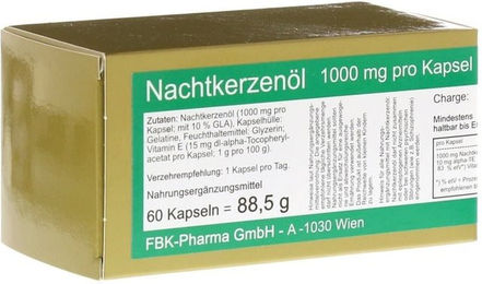 FBK-Pharma Nachtkerzenöl 1000 Kapseln 60 Stück – Bild 1 von 2