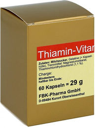 FBK-Pharma Thiamin Vitamin B1 Kapseln für Erwachsene 60 Stück – Bild 1 von 1