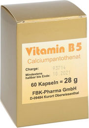 FBK-Pharma Vitamin B5 Pantothensäure Kapseln 60 Stück – Bild 1 von 1