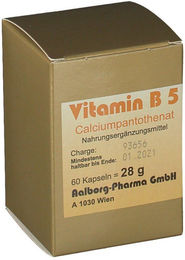 FBK-Pharma Vitamin B5 Pantothensäure Kapseln für Erwachsene 60 Stück – Bild 1 von 1