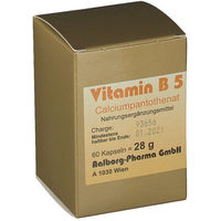 Produktbild von FBK-Pharma Vitamin B5 Pantothensäure Kapseln für Erwachsene 60 Stück