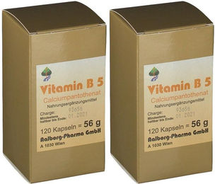 FBK Vitamin B5 Pantothensäure Kapseln für Erwachsene 120 Stück – Bild 1 von 1