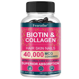 Fearathe Beauty-Kollagen-Kombi mit Biotin und Collagen in Kapseln für Erwachsene 120 Stück – Bild 1 von 4