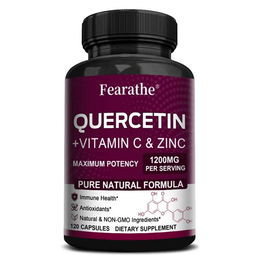 Fearathe Quercetin 1200mg mit Vitamin C und Zink Kapseln für Erwachsene 120 Stück – Bild 1 von 2