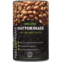 Produktbild von Feel Supreme Nattokinase mit Inulin Bio Vegan 60 Tabletten