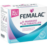 Produktbild von FEMALAC D-Mannose + Lactobazillen Pulver für Frauen 28 Stück