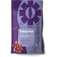 Produktbild von fembites femgums Zyklus Balance Fruchtgummis mit 13 Vitaminen und Mineralstoffen wie Eisen, Zink, Vitamin B6 und B12, zuckerfrei und ohne Zusatzstoffe, 90 Gummis