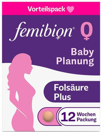 Femibion 0 Babyplanung Nahrungsergänzungsmittel Tabletten glutenfrei und laktosefrei – Bild 1 von 3