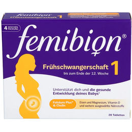 Femibion 1 Nahrungsergänzung Tabletten für Schwangere und Stillende glutenfrei und laktosefrei 28 Stück – Bild 1 von 4