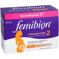Produktbild von Femibion 2 Schwangerschaft Nahrungsergänzung Tabletten 168 Stück glutenfrei und laktosefrei für Schwangere und Stillende