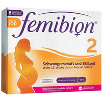 Produktbild von Femibion 2 Schwangerschaft und Stillzeit ohne Jod Tabletten laktosefrei und glutenfrei für Schwangere und Stillende 120 Stück