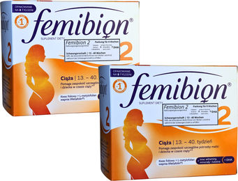 Femibion Natal 2 Nahrungsergänzung für Schwangere und Stillende mit Folsäure 112 Tabletten und 112 Kapseln – Bild 1 von 1