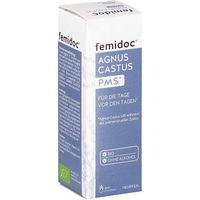 Produktbild von Femidoc Agnus Castus PMS Tropfen mit Mönchspfefferfrüchte Extrakt alkoholfrei vegan 50 ml