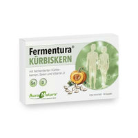 Produktbild von Fermentura Kürbiskern Kapseln mit fermentiertem Kürbiskernextrakt, Selen und Vitamin D3, vegetarisch, laktosefrei und glutenfrei, 30 Kapseln